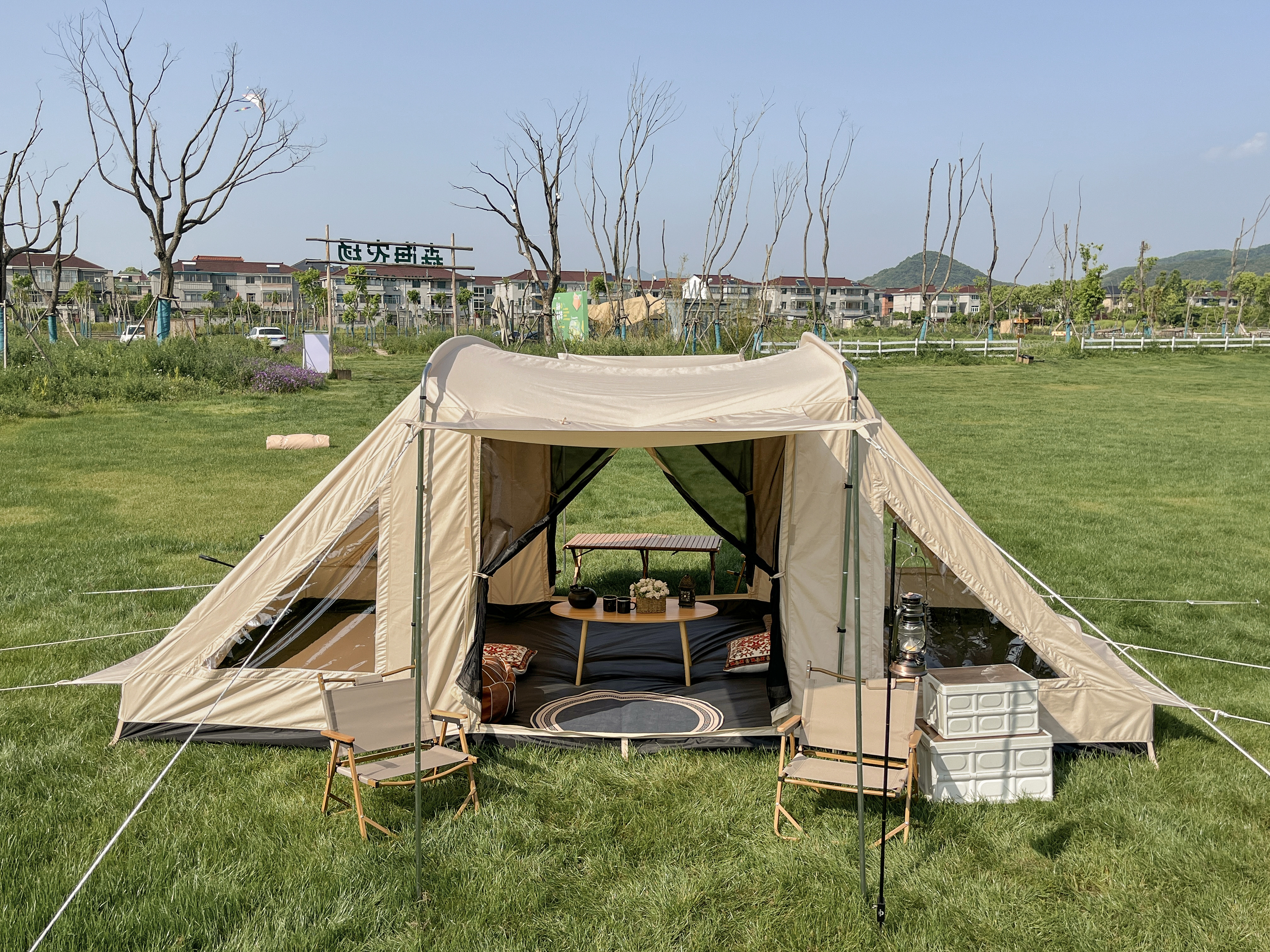 Horn Camping Tent -Large Capacity Luxury Shelter for Commercial Outdoor Operations