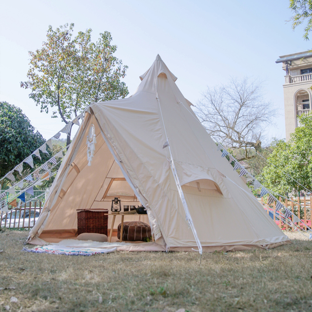 Canvas Teepee Tent with Triangular Door  | Luxury Glamping Solution | B2B Wholesale