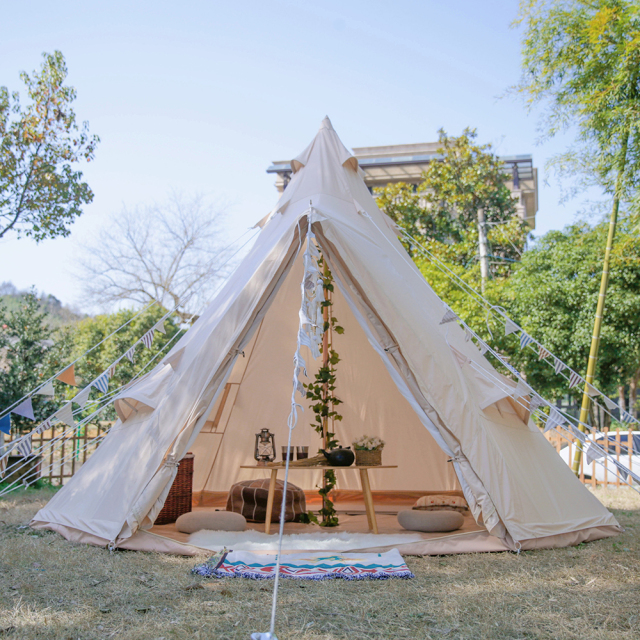 Canvas Teepee Tent with Triangular Door  | Luxury Glamping Solution | B2B Wholesale