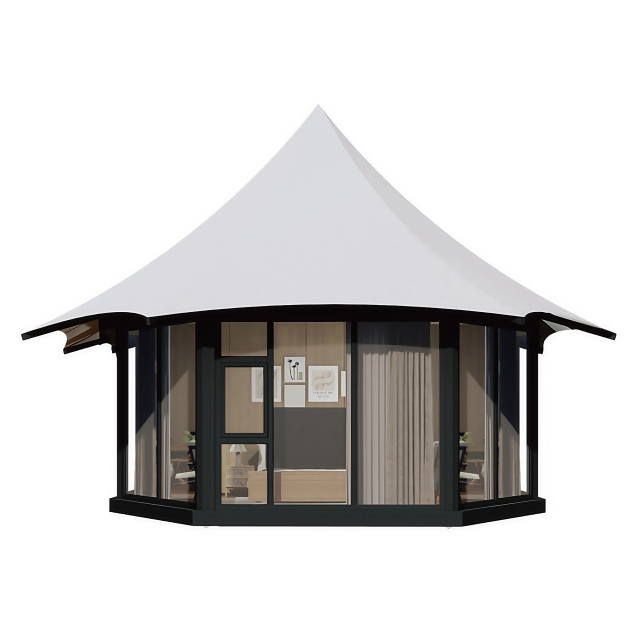 Luxury Cicada Hotel Tent | Elegant Bionic Glamping Pod with Streamlined Canopy