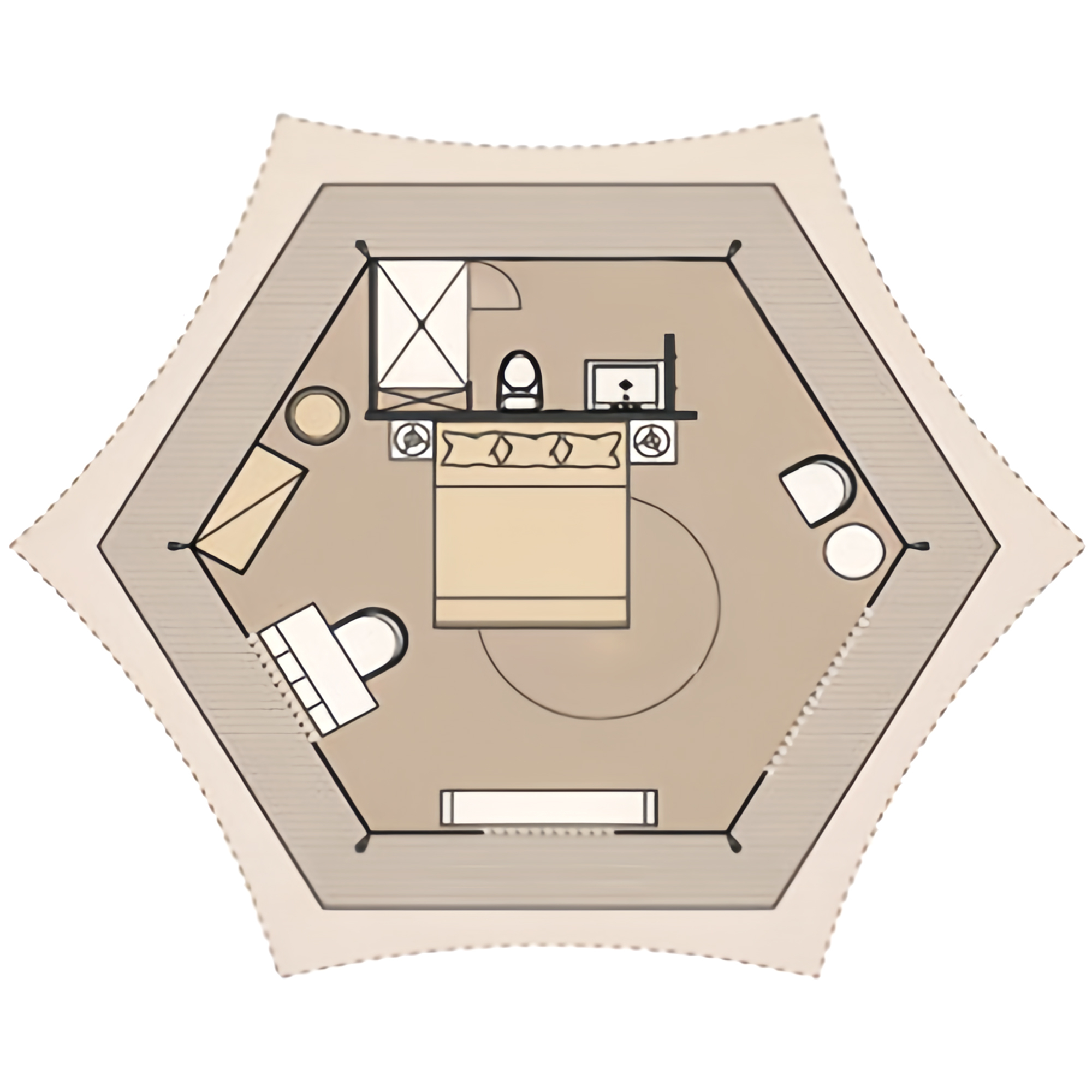 Luxury Cicada Hotel Tent | Elegant Bionic Glamping Pod with Streamlined Canopy