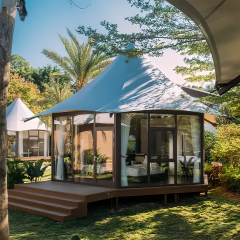 Luxury Cicada Hotel Tent | Elegant Bionic Glamping Pod with Streamlined Canopy