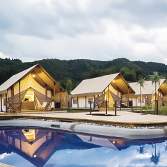 Pasture Land Luxury Hotel Tent | High-Wind Resistant Glamping Lodge with Panoramic Deck