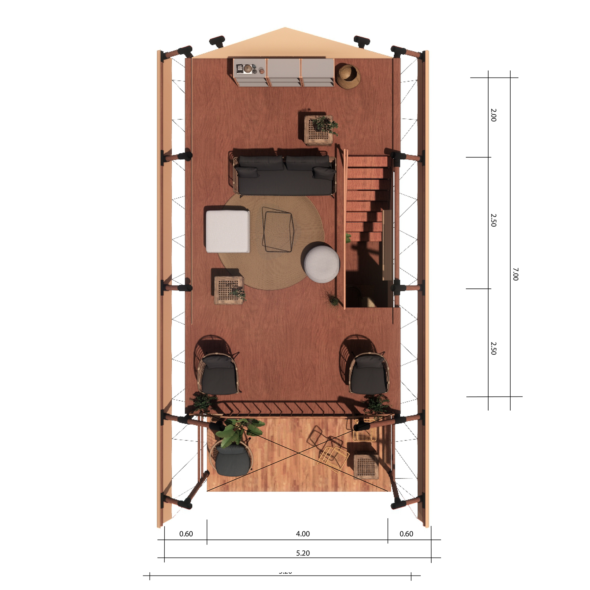 Pasture Land Duplex Tent | Premium Commercial Glamping Structure