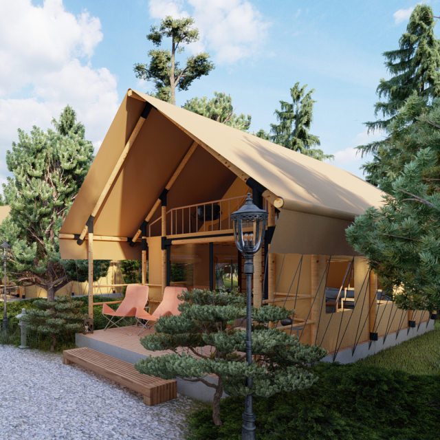 Pasture Land Duplex Tent | Premium Commercial Glamping Structure