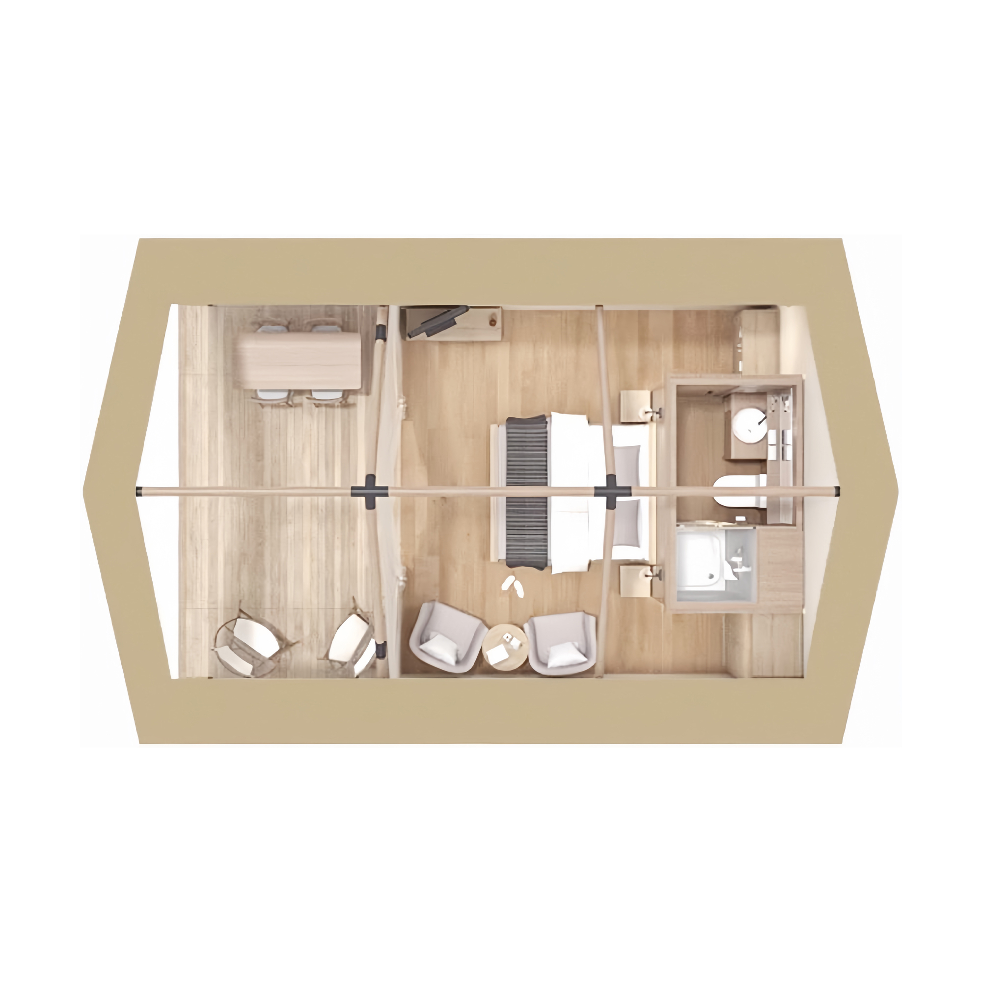 Pasture Land Duplex Tent | Premium Commercial Glamping Structure