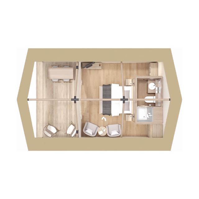 Pasture Land Duplex Tent | Premium Commercial Glamping Structure