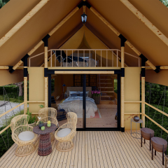 Pasture Land Luxury Hotel Tent | High-Wind Resistant Glamping Lodge with Panoramic Deck