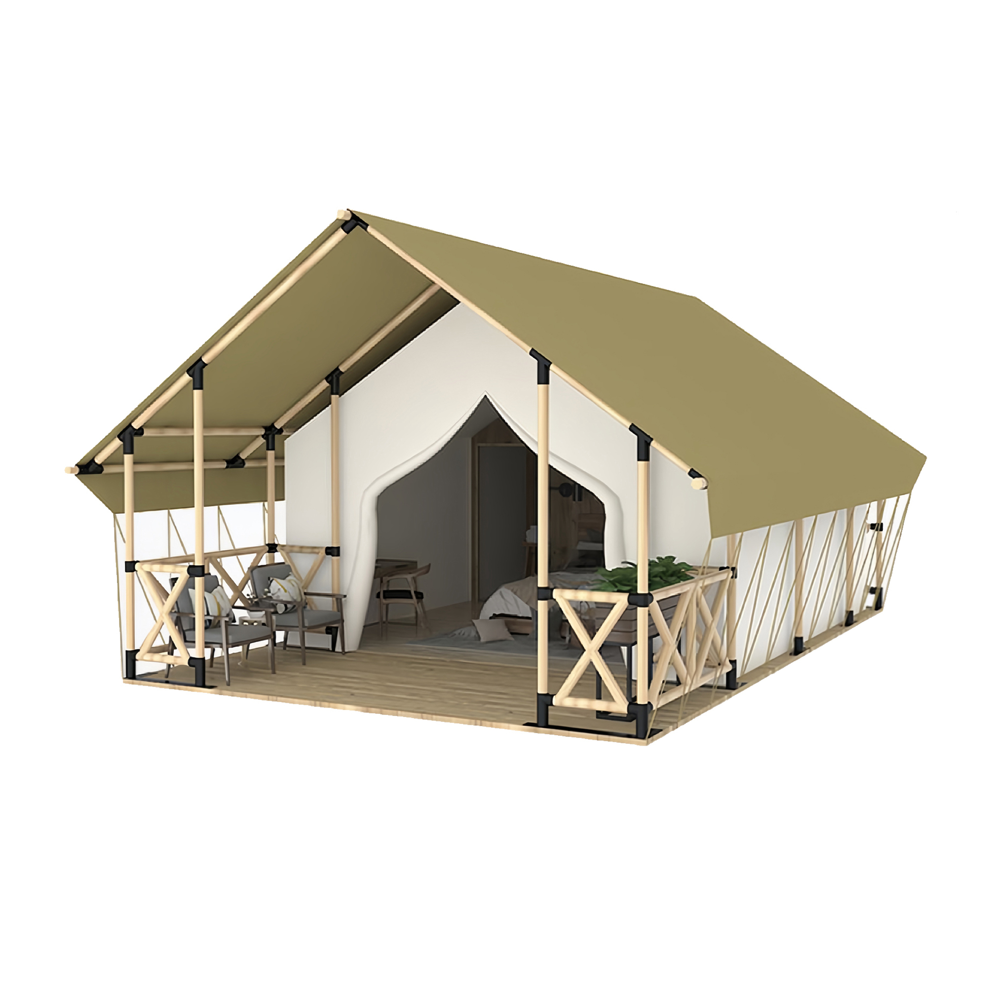 Pasture Land Duplex Tent | Premium Commercial Glamping Structure