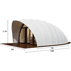 Luxury Shell Hotel Tent | Bionic Design Glamping Lodge with Reinforced Steel Frame
