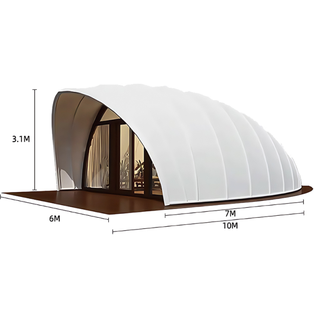 Luxury Shell Hotel Tent | Bionic Design Glamping Lodge with Reinforced Steel Frame