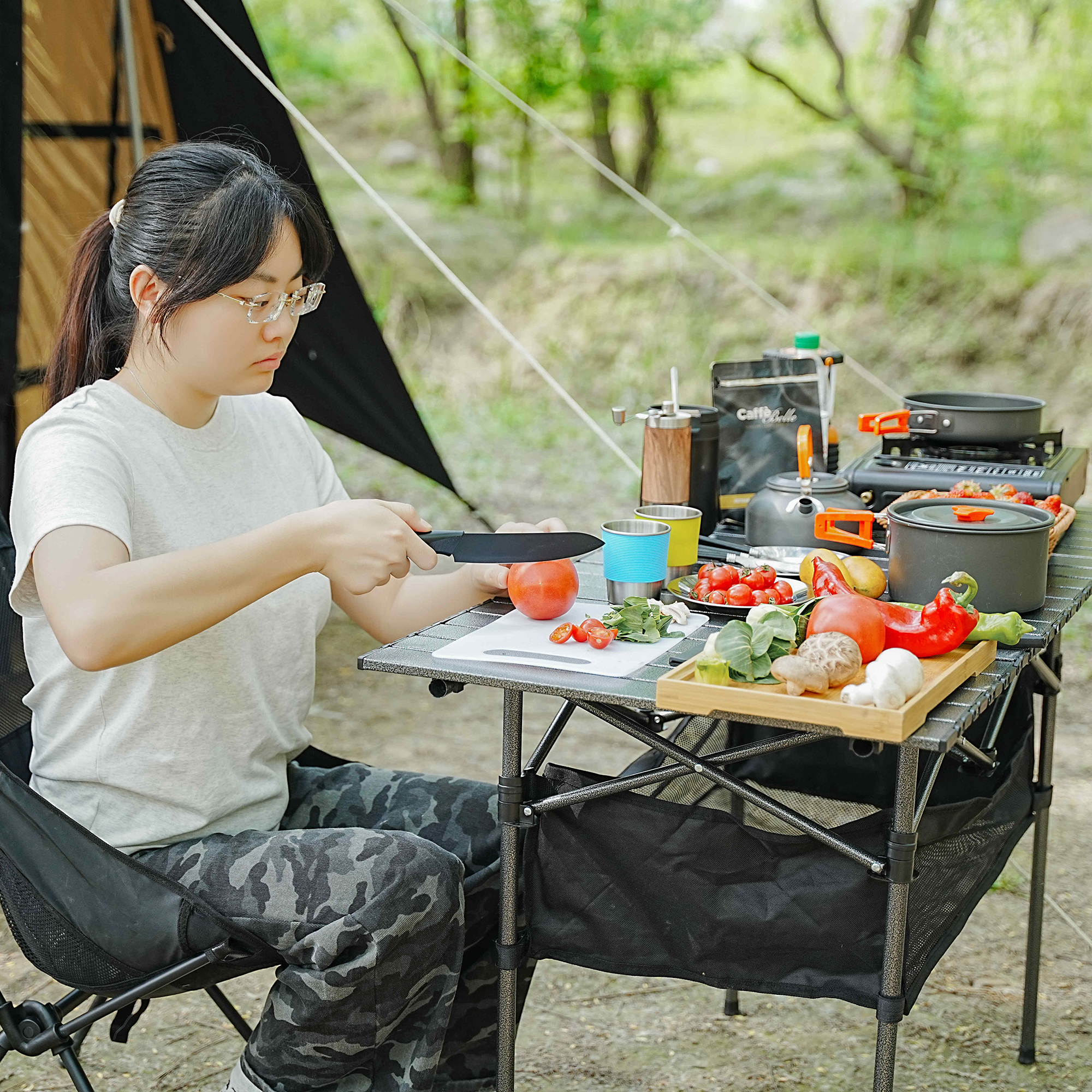 Elevated Folding Camping Table | Commercial Grade Utility | B2B Supplier