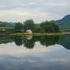 Wooden Frame Geodesic Dome Tent – 4m & 6m Options | 500gsm Flame-Retardant Canvas + Polyester Shell | B2B by glam-camp