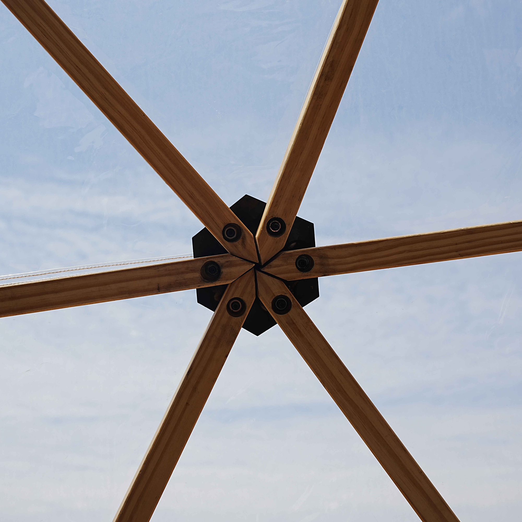 Wooden Frame Geodesic Dome Tent – 4m & 6m Options | 500gsm Flame-Retardant Canvas + Polyester Shell | B2B by glam-camp