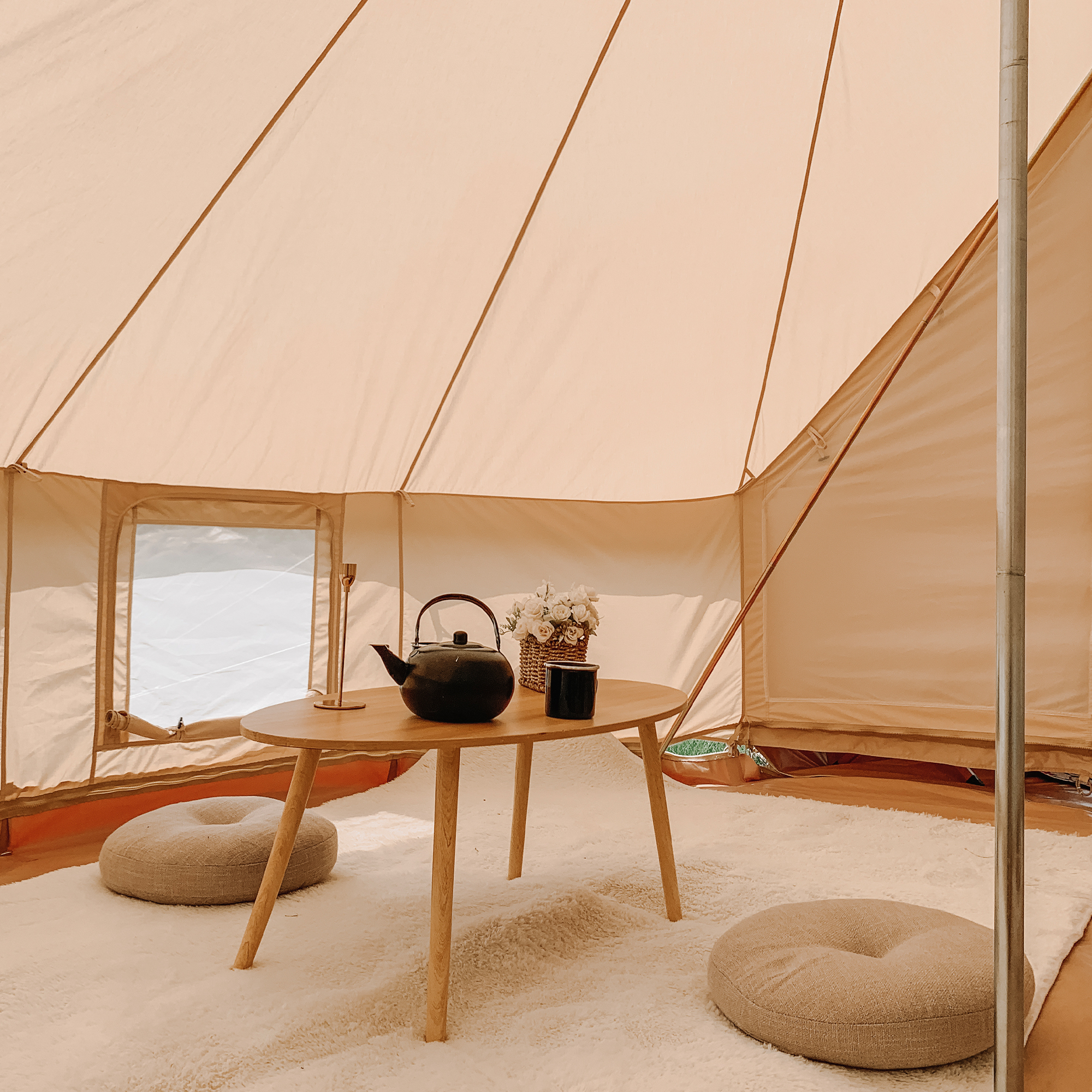 Luxury Canvas Bell Tent with Porch | B2B Wholesale Supplier