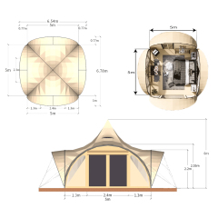 Heavy-Duty Asher Glamping Tent | Flame Retardant & All-Weather Canvas