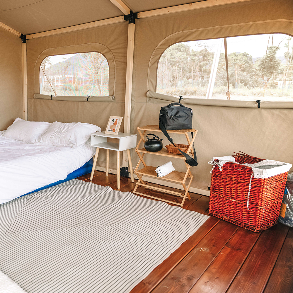 Safari Tent with Awning – B2B Luxury Glamping Shelter for Resorts & Commercial Campsites