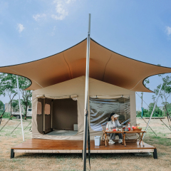 Safari Tent with Awning – B2B Luxury Glamping Shelter for Resorts & Commercial Campsites