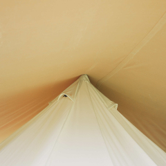 Heavy-Duty Safari Tent with Stretch Awning - NFPA-701 Fireproof - Pine Wood Frame for Glamping Resorts