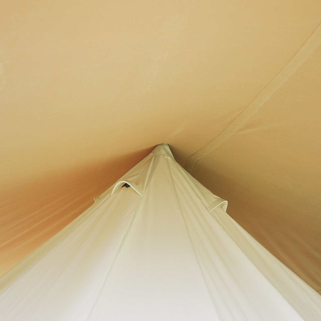 Heavy-Duty Safari Tent with Stretch Awning - NFPA-701 Fireproof - Pine Wood Frame for Glamping Resorts