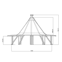 Straw Hat Tents | 1680D Commercial Tipi for Weddings & Large Events