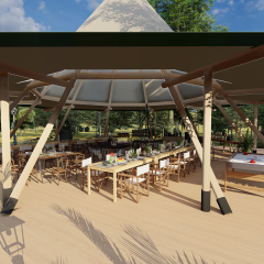 Straw Hat Tents | 1680D Commercial Tipi for Weddings & Large Events