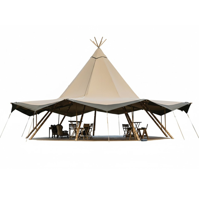 Straw Hat Tents | 1680D Commercial Tipi for Weddings & Large Events