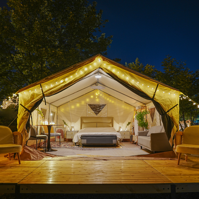 Heavy-Duty Canvas Wall Tent | Professional Eco-Lodge & Glamping Solution