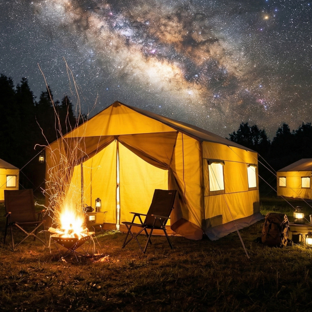 Professional 4-Season Hunting Tent | 900D Oxford & Cotton Canvas | CPAI-84 Flame Retardant Outfitter Tent