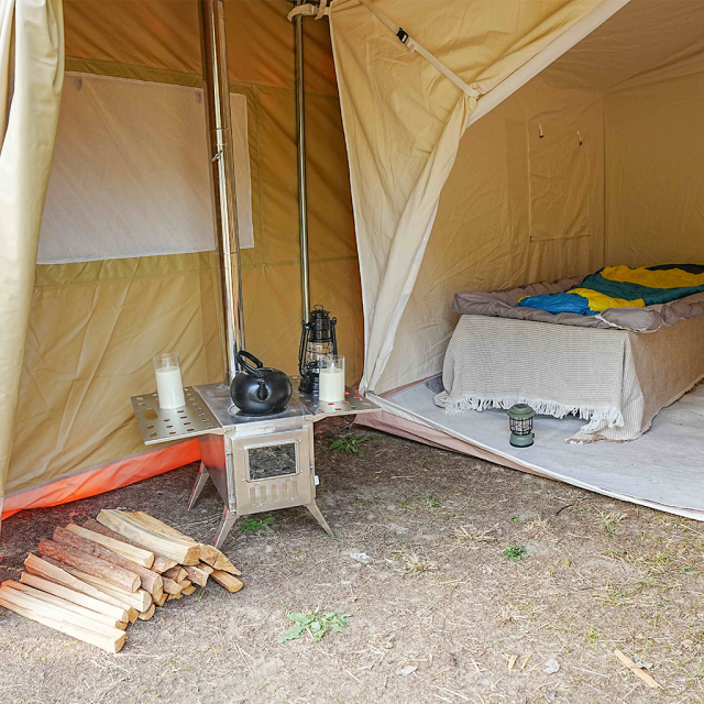 Professional 4-Season Hunting Tent | 900D Oxford & Cotton Canvas | CPAI-84 Flame Retardant Outfitter Tent