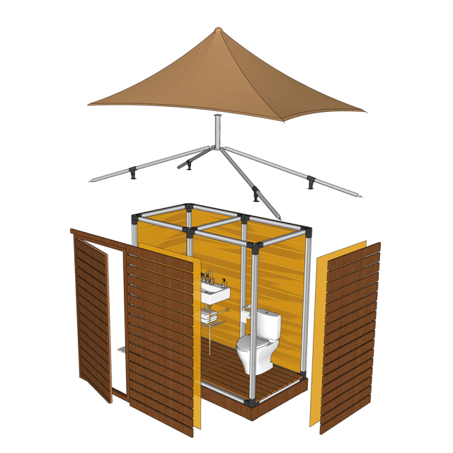 Modular Wash Pods | Prefab Outdoor Bathroom Unit for Eco Lodges & Glamping