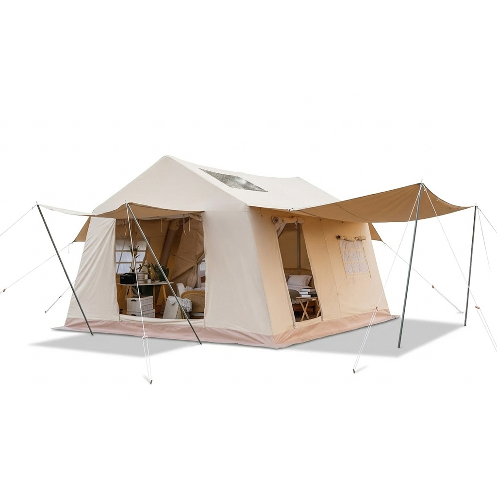 Wholesale Inflatable Cabin Tent – Luxury Cotton Canvas Glamping Shelter with Rapid Setup