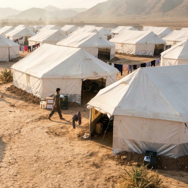 Relief & Emergency Shelter Tent | Heavy-Duty Poly-Cotton Canvas Disaster Tent