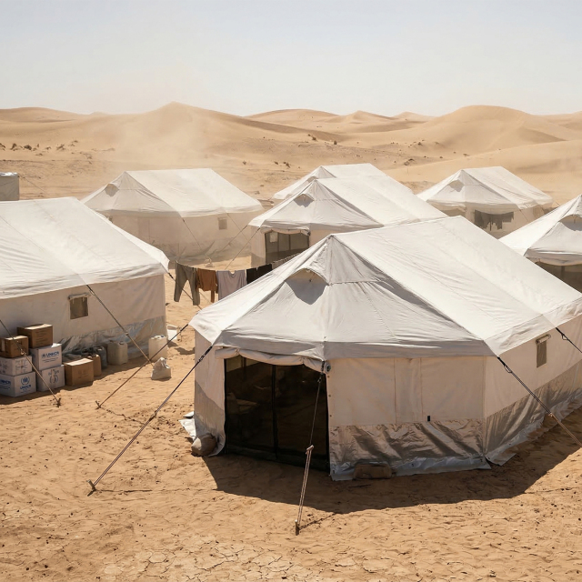 Relief & Emergency Shelter Tent | Heavy-Duty Poly-Cotton Canvas Disaster Tent