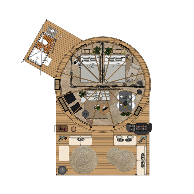 Luxury Mongolian Yurt | Four-Season Glamping Pod with Timber Frame & Wool Insulation