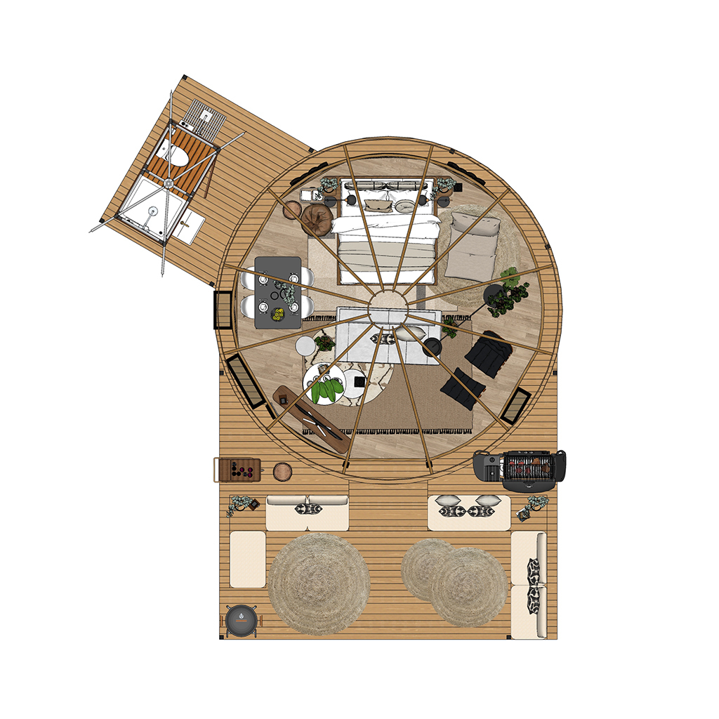Luxury Mongolian Yurt | Four-Season Glamping Pod with Timber Frame & Wool Insulation