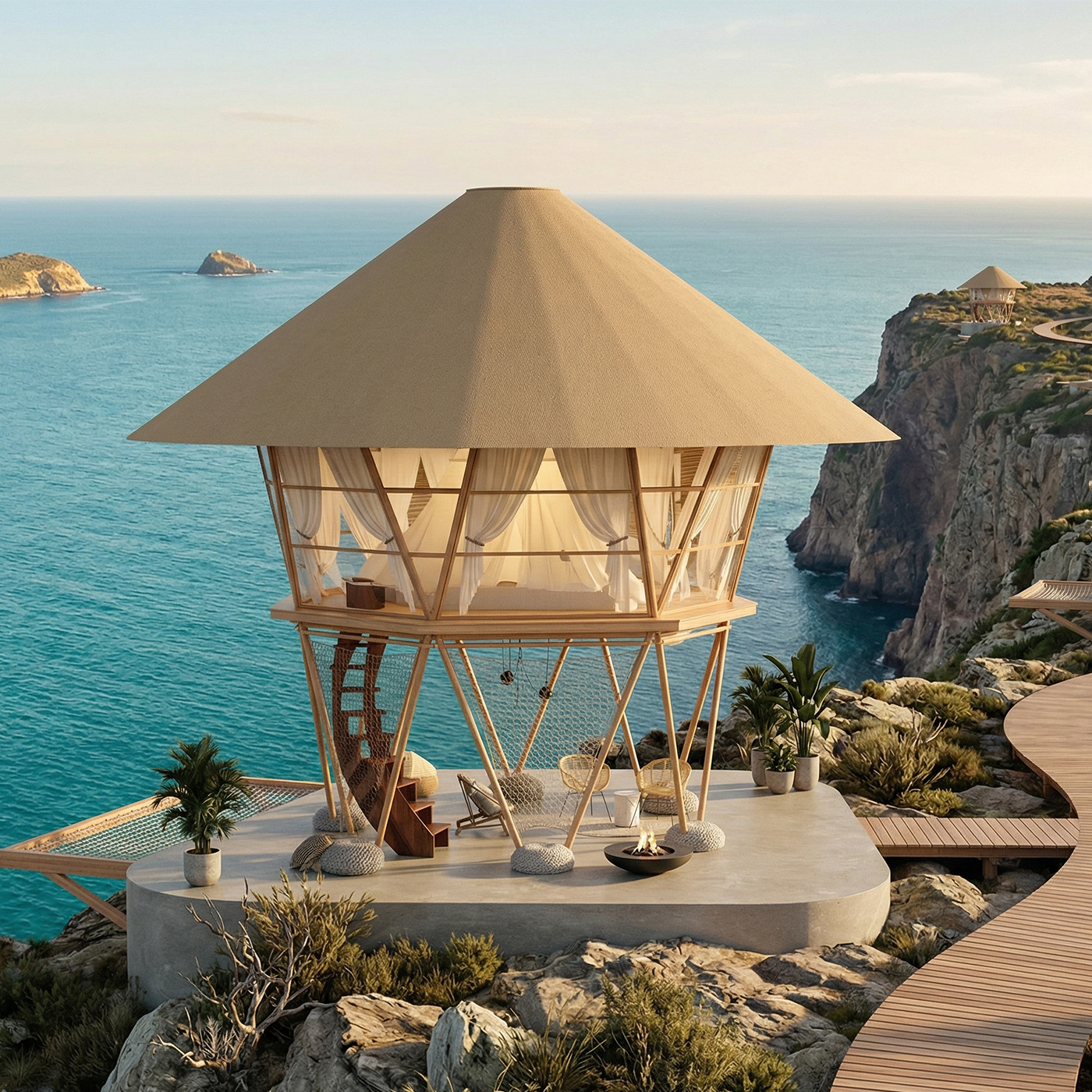 Luxury Beehive Hotel Tent | Geometric Glamping Pod with Modular Timber Frame