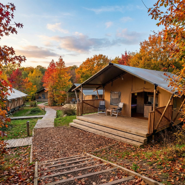 Luxury Savanna Hotel Tent | Safari-Style Glamping Lodge with Double-Layer Roof