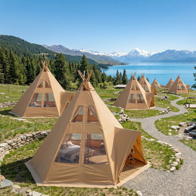 Luxury Tipi Hotel Tent | Iconic Timber-Frame Glamping Lodge for Resorts & Events