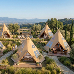 Luxury Tipi Hotel Tent | Iconic Timber-Frame Glamping Lodge for Resorts & Events