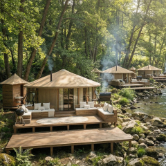 Luxury Mongolian Yurt | Four-Season Glamping Pod with Timber Frame & Wool Insulation