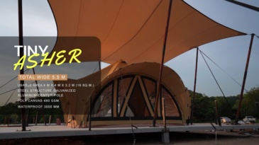 Heavy-Duty Asher Glamping Tent | Flame Retardant & All-Weather Canvas