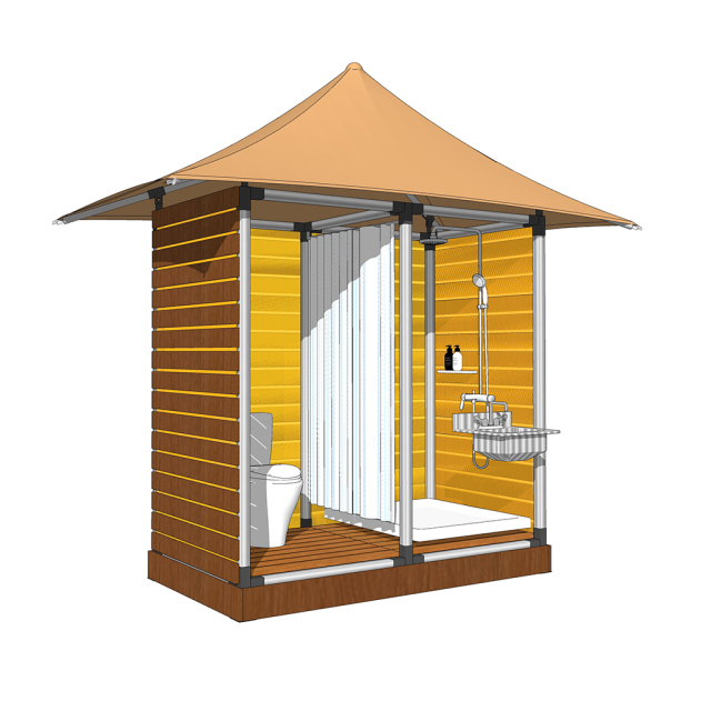 Modular Wash Pods | Prefab Outdoor Bathroom Unit for Eco Lodges & Glamping