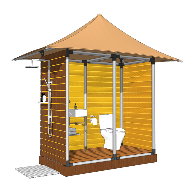 Modular Wash Pods | Prefab Outdoor Bathroom Unit for Eco Lodges & Glamping