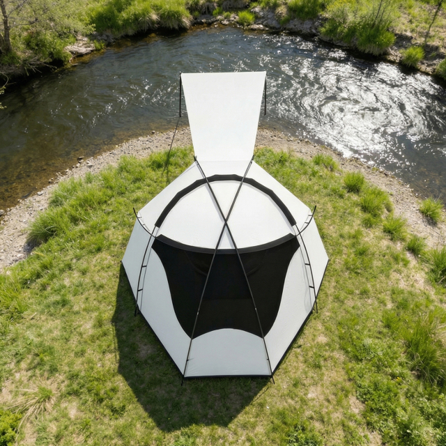 Helix Geodesic Camping Tent | Stormtrooper-Inspired Self-Supporting Tent for 3-4 Persons