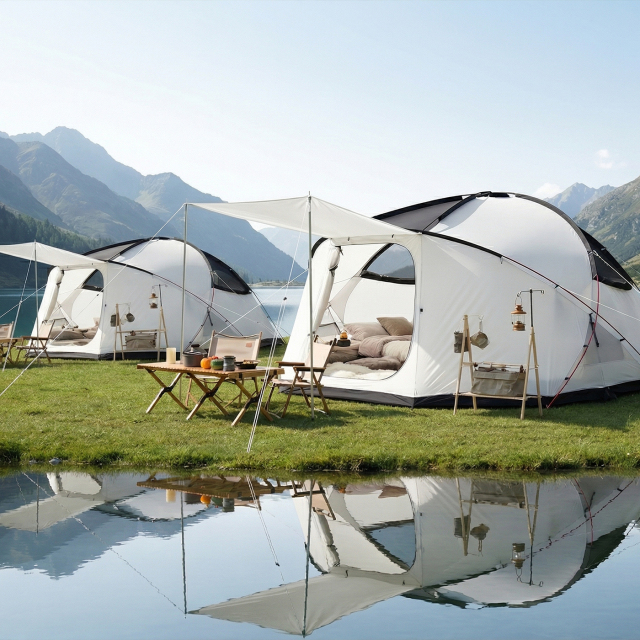 Helix Geodesic Camping Tent | Stormtrooper-Inspired Self-Supporting Tent for 3-4 Persons