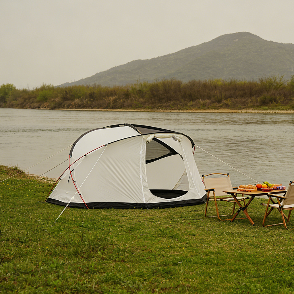 Helix Geodesic Camping Tent | Stormtrooper-Inspired Self-Supporting Tent for 3-4 Persons