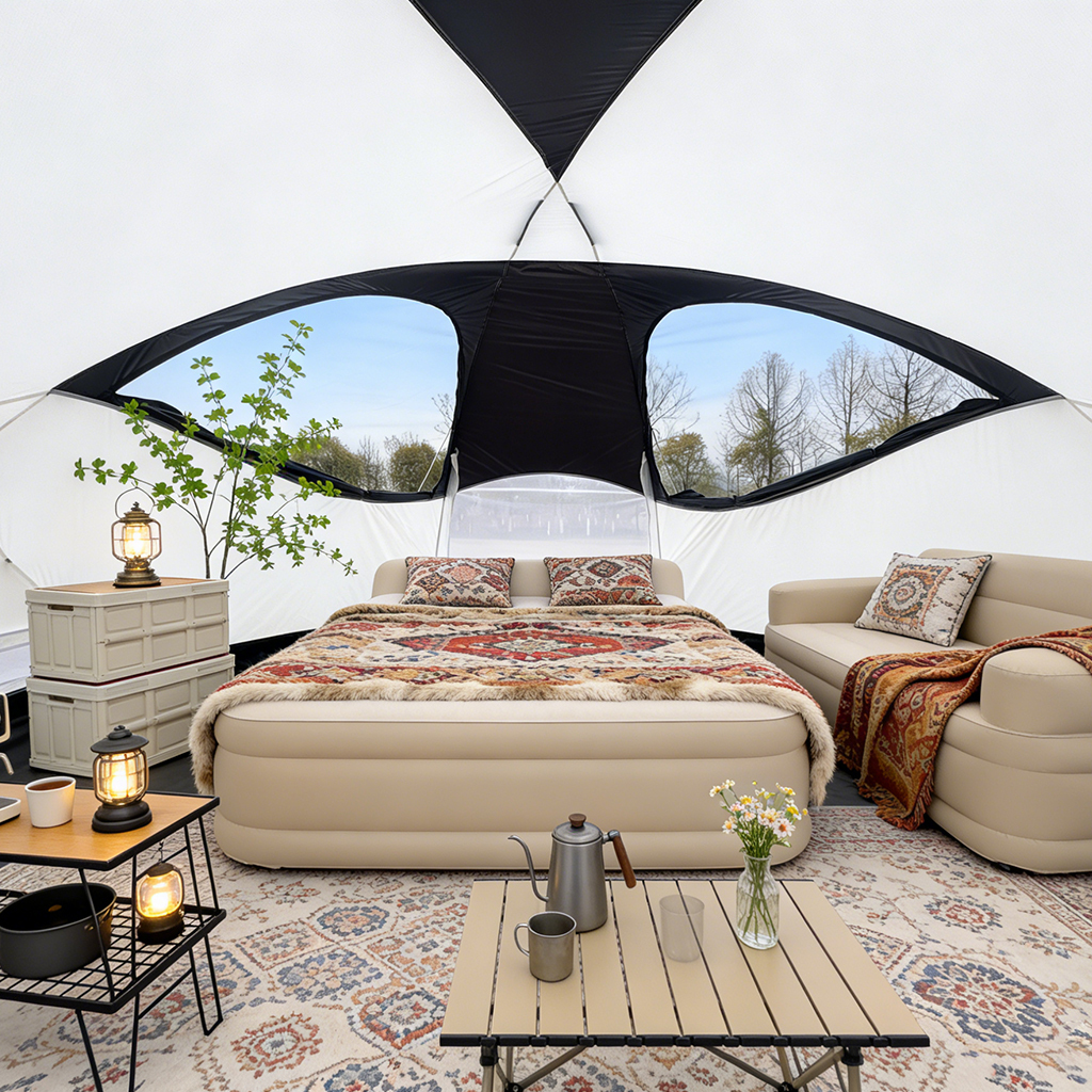 Helix Geodesic Camping Tent | Stormtrooper-Inspired Self-Supporting Tent for 3-4 Persons