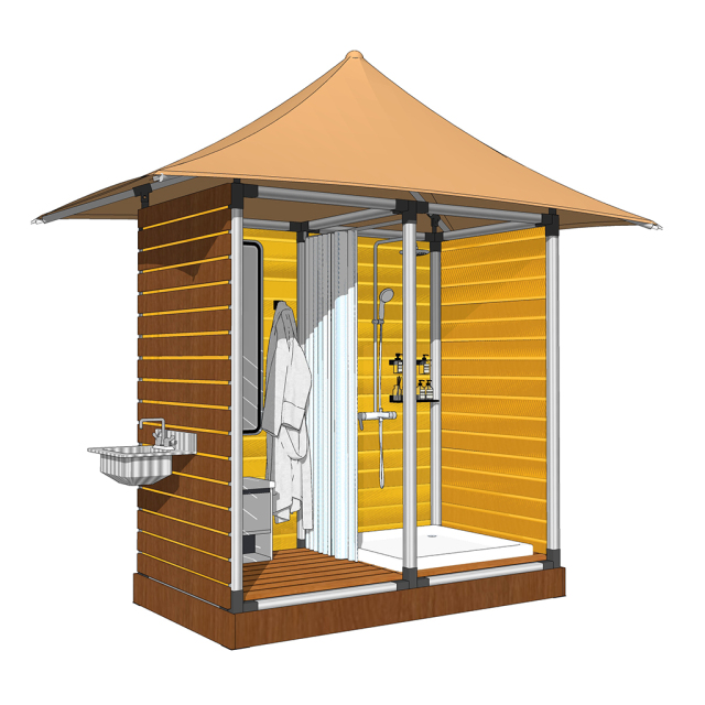 Modular Wash Pods | Prefab Outdoor Bathroom Unit for Eco Lodges & Glamping