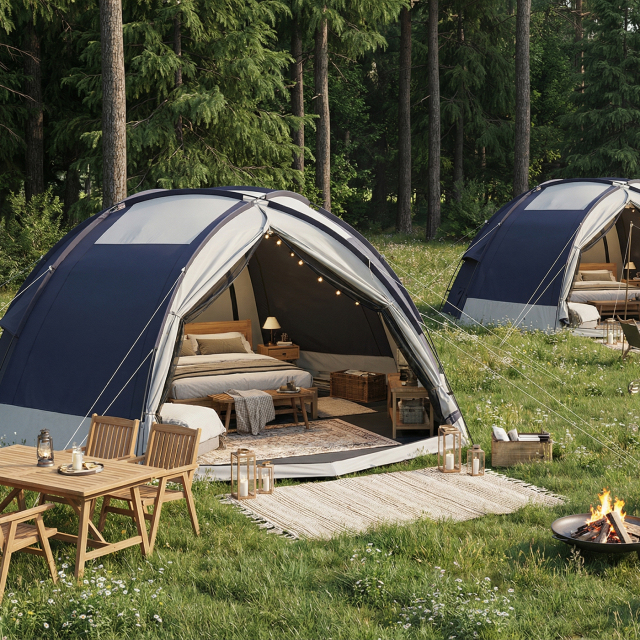 Casco Series Luxury Wall Tent | Flame Retardant & High Wind-Resistant Resort Shelter